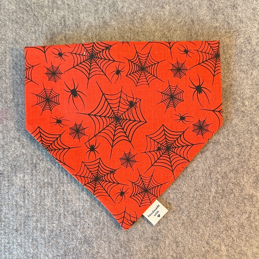 Halloween Spider Web Scrunchie Dog Bandana